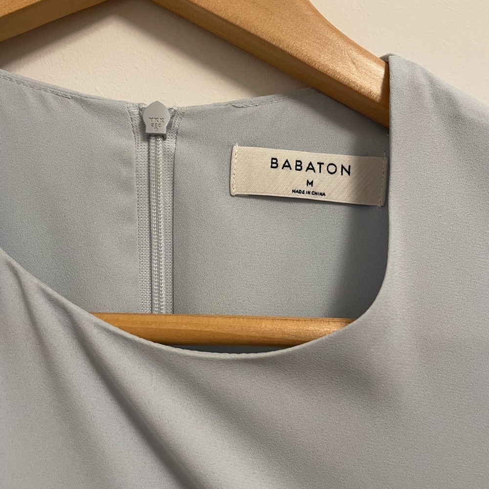 Babaton Asymmetrical Blouse in Greyish-Blue